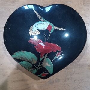 Otagiri Black Heart Trinket Box
